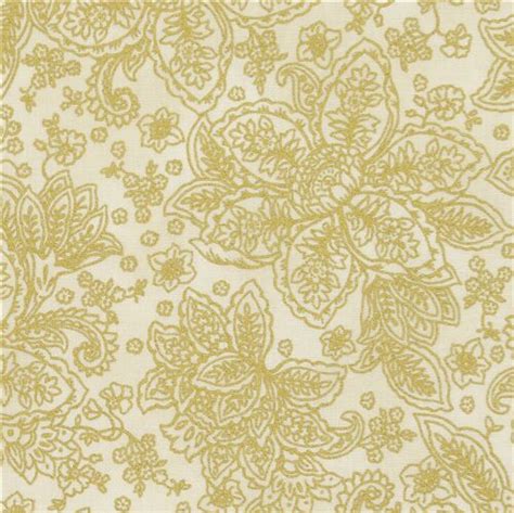 metallic gold floral fabric|metallic gold on cream fabric.